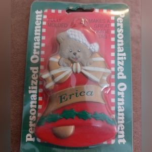 Erica christmas ornament/ gift tag vintage